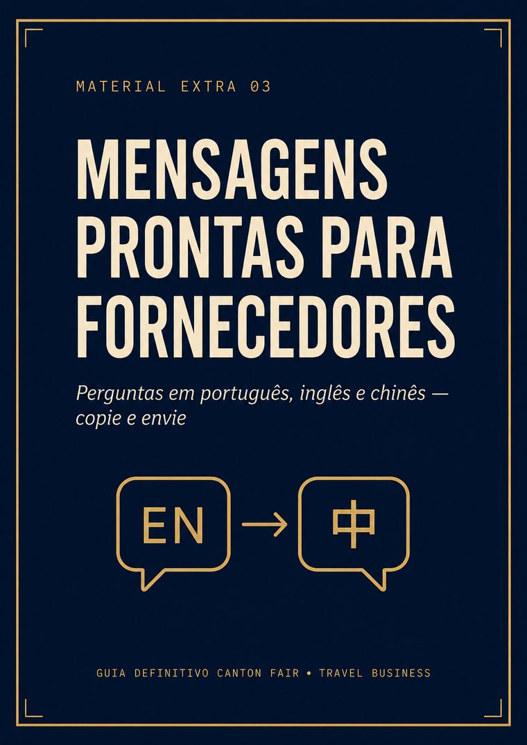 Capa das mensagens em inglês e chinês